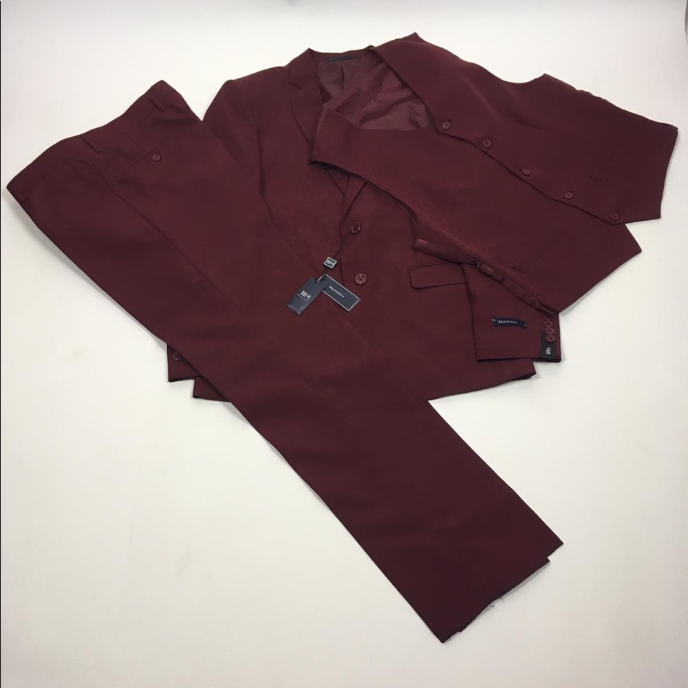 Braveman slim fit 3 piece suit 40S/34W - Picture 3 of 8